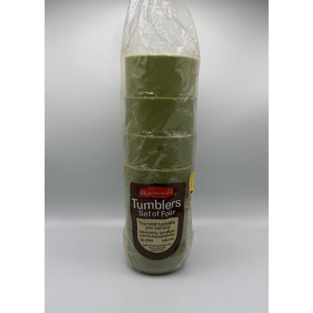 Rubbermaid Green 8oz Vintage Drinking Cups/Tumblers J3064 - Picture 5 of 5